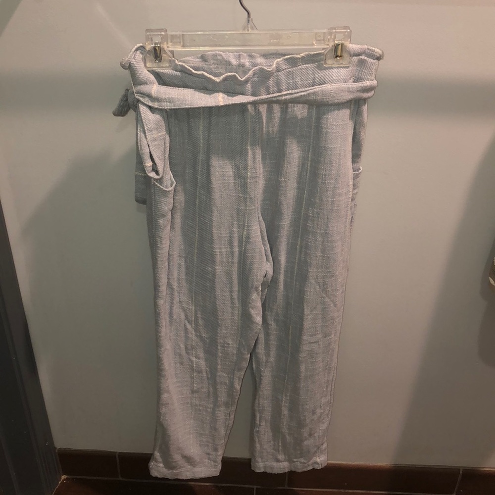 Blue/white soft free people pants